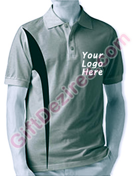 Designer Grey Heather and Black Color T Shirt With Logo Printed